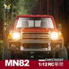 EST MN82 RC CAR 1 12 PELLACA SCALE UP TRUCK 24G 4WD Offroad Crawler Contrible Reftlights Zabawki pilotowe 240508