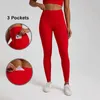 Legginsy dla kobiet Nude Bez przedniego szwu 3 kieszenie Legginsy Kobiety na gimnastyczne rajstopy na siłowni Sport Leggins Mujer fitness Pantnes Y240508