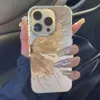 Mariposa de polvo de plata y dorado electrochado adecuado para iPhone 15promax
