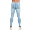 Мужские джинсы джинсы Gingtto Man Pants Pants Скипные джинсы светло -голубые мужские брюки в стиле хип -хоп плюс джинсовая одежда мужская одежда летняя слабая zm1012 T240508