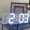 Horloges murales 3D Clock de bureau simple de bureau simple de bureau LED de chambre à coucher