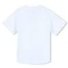 티셔츠 린넨 면화 흰색 셔츠 2024 소년과 여자 여름 티셔츠 새로운 어린이 편안한 탑 티셔츠 어린이 의류 의류 버튼 셔츠