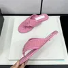 2024 ontwerpers sandalen vrouwen slippers metaalgesplantige strandschoenen echte lederen loafers mode klassieke bloemenbrocade glijbanen flats rubber warmte