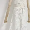 Abito designer sexy pizzo ricamato salto 2024 estate nuovo abito bianco slim fit abito estivo abito formale abito formale
