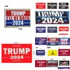 Banner Flags Stock 150cm Trump 2024 Flag U S Campagne présidentielle 3x5ft pour la cour de jardin 13 styles de livraison de chute de gros fest dhyuz