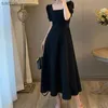 Abiti casual di base femminile da donna maniche a soffio rosso elegante scozzera quadrata abito casual abito casual giubbotto da spiaggia per matrimoni estate 2023 xw