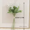 Fleurs décoratives couronnes tension plastique blanc sonnette artificielle fleur artificielle faite à la main de la maison de maison