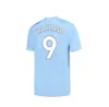 2024 25 Man City Haaland voetbalshirts Mannen Kids Kit 23 24 25 De Bruyne Foden Grealish Mahrez J.Alvarez Bernardo Home Away 3rd Football Shirts Set uniform Maillots volwassen