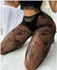 Women Socks Sexy Bodystocking Pantyhose Hollow Lace Mesh Stockings Bottomed Japanese Goth Floral Rattan Stocking Classic Tight