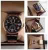 High Qualtiy Top Brand Luxury Rose Gold 18K Un Roman Black Rubber Watches Fashion Mens Mouvement mécanique Mené Limited Edition Men WRI3836471