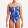 Women's Swimwear Summer Print Swimsuit Pro MaxLife Back One Piece Athletic Training Fitness Racing Swimming Sportwear Thin Strap