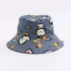 US38 CAPS HATS CARTOON Lion Baby Bucket Hat Summer Outdoor Childrens Boys and Girls Fisherman Sun UV odporny na Panama Beach D240509