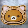 Tapis rilakkuma peluche de sol en peluche mignon cariot animé literie créative tapis doux kawaii anti-glissement de salle de bain porte décoration de maison 42x53cm wx