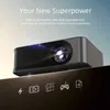 Projektoren A30 Upgrade Mini Projector Portable 3D LED tragbare Heimkino -Spielmaschine Beam 1080p 4K Video über HD Port Laser Smart TV J240509