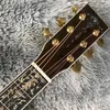 41 D45 Series Solid Wood Profile All Abalone Shell med svart akustisk gitarr 3698