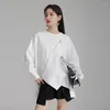 Blouses pour femmes Zhongchuang Rizhen Pull irrégulier 2024 Fashion Spring Zipper à manches longues Bottom