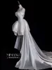 Designer Satin Light Wedding Dress 2024 Nuova sposa Abito di paillettes di fascia alta serata senza spalline