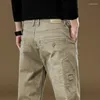 Pantalon pour hommes Vêtements 2024 Cargo 97% Coton Couleur solide Couleur de travail Pant décontracté pantalon coréen pantalon de jogger coréen