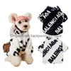 Designer Dog Clothes Classic Letter Pattern Apparel Warm Luxurious Fur Coats Puppy Turtleneck Jacket Pet Cold Weather Outerwears Fo Dhzbr