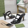 Designer speicherte Zehenabendpartyschuhe Kalb Patent Leder High Heels Slingback Pumps Metall verschönerte Sandalen 9cm Kätzchen Fersen Slingbacks Modes Schuhe