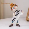 Miniatures NORTHEUINS Resin Art Home Doll Clown Resin Ornaments Simple Figure Statue Desktop Living Room Spirit Item Interior Decor Object