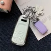 Bilnyckel Zinklegering Cowhide Car Remote Nyckelfodral för Audi A4 A4L A5 Q5 Q7 TT TTS 8S B9 2016 2017 2018 Bilnyckelskyddsskal Tillbehör T240509