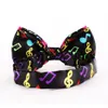 Bow Ties moda kolorowa notatka muzyczna Bowtie Black Music wzór krawat dla mężczyzn Kobiety Nowość Cravat Rekretowa marka 307s