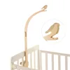 Baby Holz kleines Vogelbett Glockenklasse Cartoon Baby Bett Bell Mobile Kleiderbügel Spielzeugbügel Baby Bett Dekorative Accessoires 240506