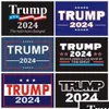Andere decoratieve stickers 2024 Trump Car US Presidential Campaign Sticker 14.8x21cm PVC Tags Bumper Decor CPA3285 Drop Delivery Home DHWPD