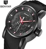 Benyar Watches Men Gold Dragon Watch Male Quartz腕時計