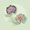 Broches Broche de feuilles de lotus perle créative pour femmes châle de tempérament châle féminin bouton corsage de la soie