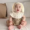 タオルローブ韓国の綿ガーゼベイビーフィードビブスサマーソフト幼児印刷唾液タオル新生児げっぷげっぷ布子供ビブ
