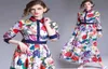 Top Sell pour femmes Floral Floral Imprimé cou de plus taille plus robe pliée