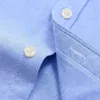 Herrklänningskjortor Mens 100% bomullsskjorta långärmad plåt Oxford Casual Solid Color Print Regular Form Formal Dress Shirt Overdimensionerad 7xl 6xl 5xl D240427