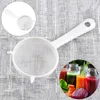 Neue Küche wiederverwendbares Handheld -Kunststoff -Bildschirm Teeblattsieg Mehl Sieb Colander Mesh Sieb Filterung Lebensmittel Küchenzubehör für Handheld Mesh Colander