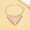 Shining Crystal Tassel Chain Anklets For Women Luxury Silver Color Rhinestone On Leg Ankle Bracelet Foot Jewelry Wedding