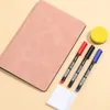 A5 Size whiteboard notebook droge gum eraser lederen memo kussen wekelijkse planner herbruikbare set met pen wissen doek 240508