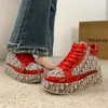 Scarpe casual femmina primavera e autunno strass di sola sportiva ad alto contenuto di suole piene di diamanti