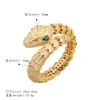 Wysokiej jakości Snake 18K Gold Splated Luksusowa moda Charm szeroka bransoletka Srebrna bransoletki dla kobiet Córka i mama dziewczyna unisex zaręczyny Lady Designer Jewlery