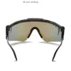 Pit Vipers Occhiali da sole Nuovi occhiali da sole oversize di alta qualità polarizzati lenti rosse a specchio Tr90 Frame Uv400 Protection Men Sport Wih Case Pit Occhiali da sole 184