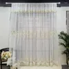 Rideau européen Luxury Relief Flore broderie Perles TULLE AVEC TOP LACE CAMAND POUR LA VILLAGE CHAMBRE Villa Home Decor 1P