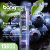 Оригинал Bang Shisha 15000 Puffs Одноразовые вейп -ручка Puff 15k Vape 0% 2% 3% 5% Уровень 15 мл.