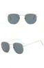 Solglasögon Metallram Polygonal europeisk och amerikansk trend Small Dazzling Mercury Marine Sheet Wholesale