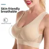 Sous-vêtements actifs en filet sans couture femme sportive Sports Bras Fitness Gym de sous-vêtements Sous-amoureuse BRA sans fil 6xl Plus taille crop top top brepwant yoga Bra D240508