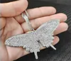 Big Animal Pender Chains Hiphop Iced Out Rhingestone Butterfly Pendant Neckce for Women Mens Gold Choker Fashion Jewelry6914972