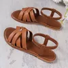 Sandalen Frauen Open Toe Elastic Slip an Schuhen Damen Casual Flats allein leichte Sandalien Sommer Walking