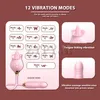 Autres éléments de beauté de la santé Rose Faux vibratrice de stimulation de pénis 12 Fréquence Femelle Labia Aspiration Tup Licking Adulte Sucking 18 Q240508