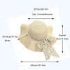 Breite Krempe Hats Beach Trendy Floppy Fold SHRAW HAS BIG BOWKNOT SONNE 2024