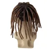 8 pouces dreadlocks Indian Virgin Human Hair Remplacement ombre couleur t # 1b / 30 8x10 nœuds pupee pour les hommes noirs