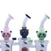 Katze Formglaswasserpfeife kreativer Verzierungen, farbenfroher Shisha-Beutel, Mini-Rohr, 8,6 Zoll mit Filter